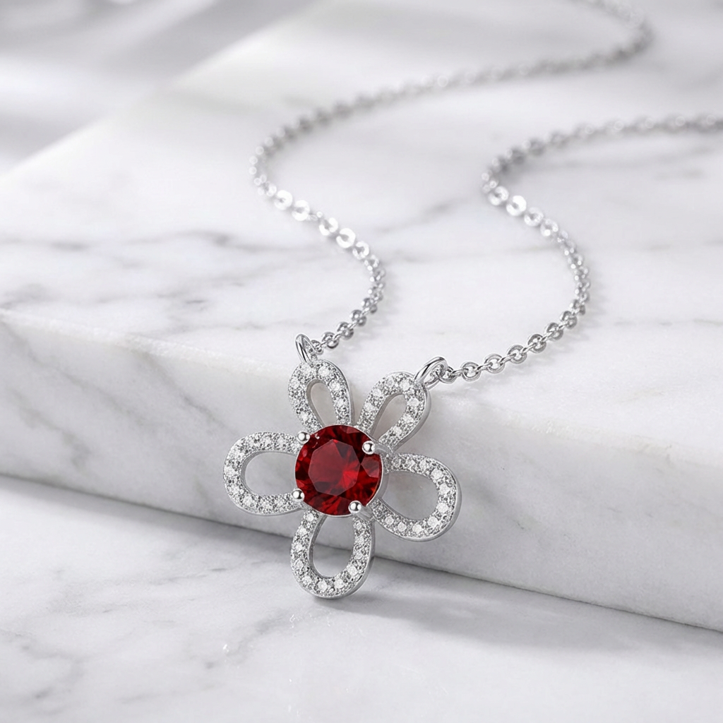 Sunflower Gem Necklace