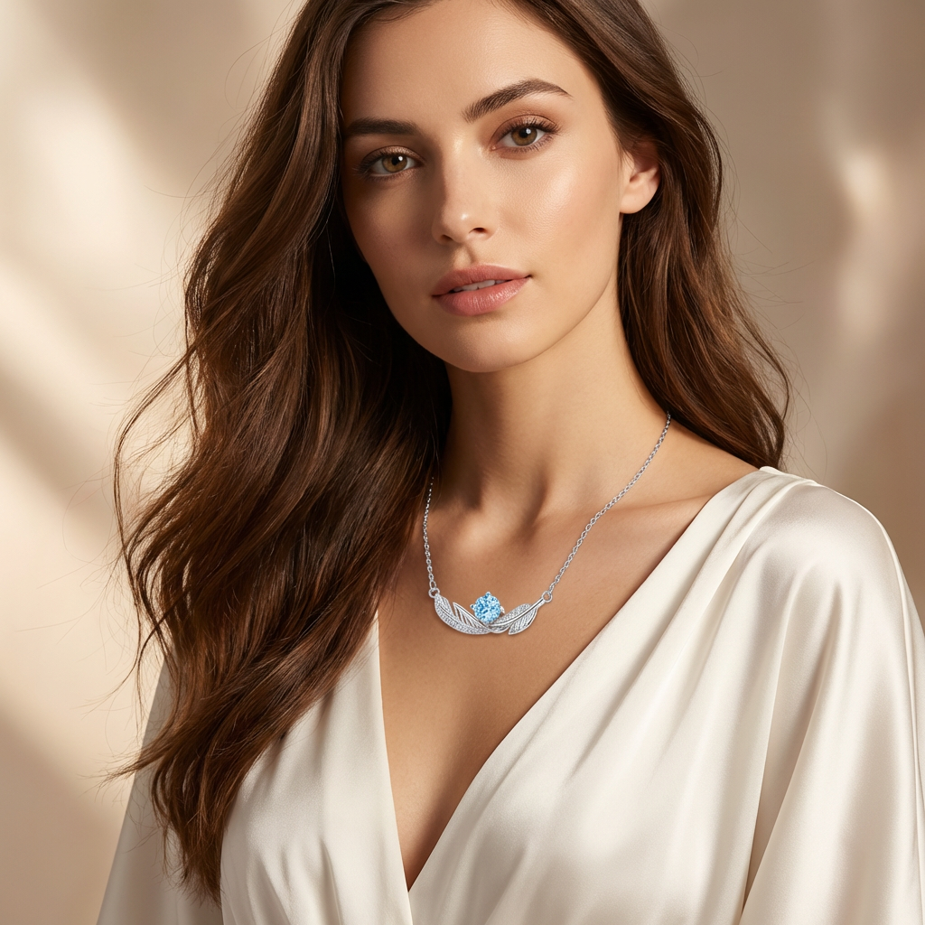 Feather Silver Necklace